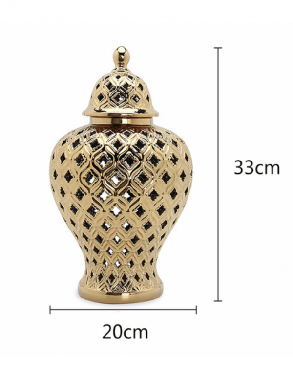 Dekoracyjna waza z chińskiej ceramiki wazon ceramiczny na stół do salonu wybierz kolo złoty lub srebrny