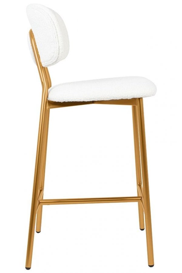Krzesło barowe biało złote hoker do baru