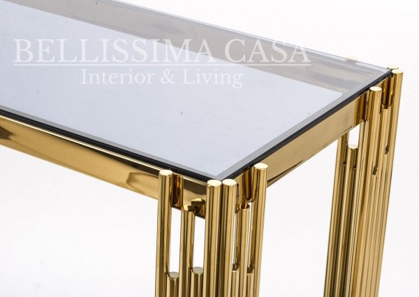 Ekskluzywna wyjątkowa konsola złota glamour art deco
