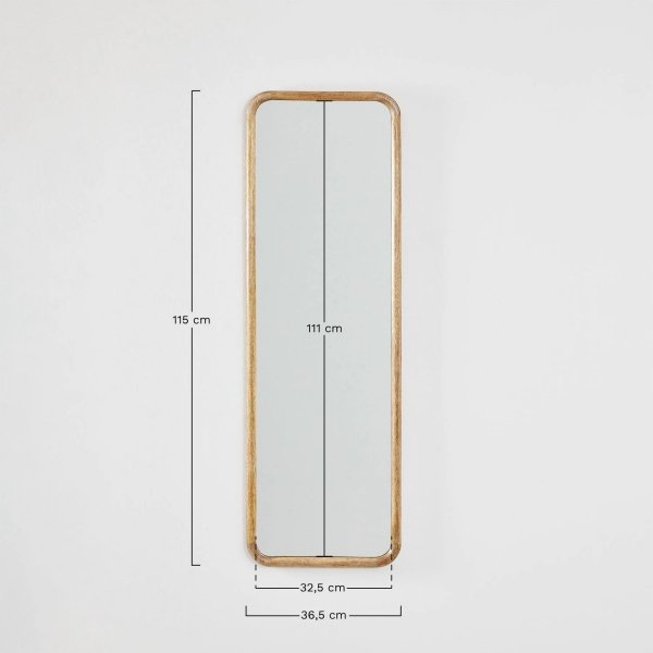 Prostokątne lustro na ścianę 115 x 36,5 cm wiszące Martzia