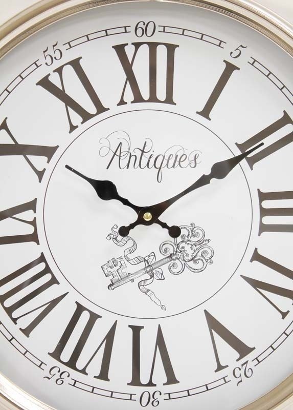 ZEGAR ŚCIENNY OKRĄGŁY  ANTIQUES RZYMSKIE CYFRY