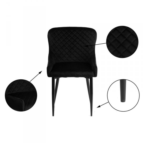 Nowoczesne krzesło tapicerowane Kajto Black Beige Gray warianty