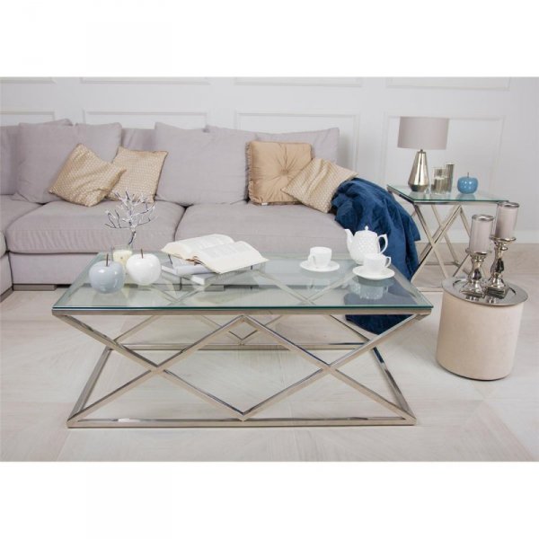 Stolik kawowy Timantti Silver 120 cm
