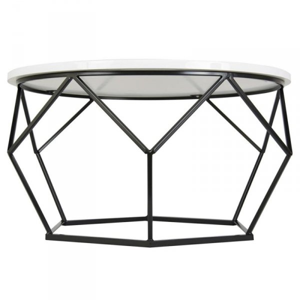 Stolik kawowy Diamond 70 cm czarno-biały