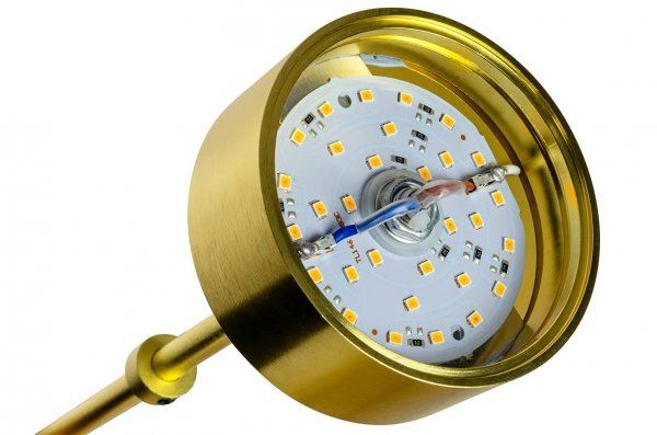 Lampa wisząca Girlanda 7 złota - 420 LED, aluminium, szkło