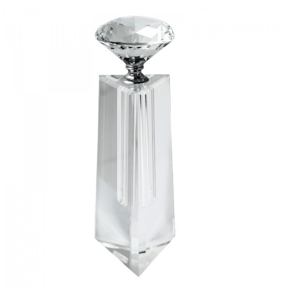 Luksusowy, kryształowy flakonik na perfumy dla eleganckiej kobiety. 