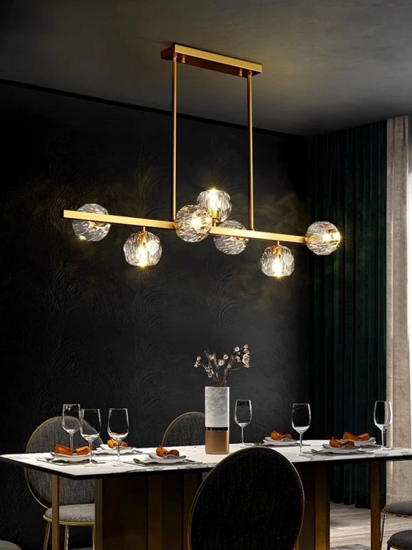 Lampa wisząca Wenecja żyrandol 12 kloszy black metalowo akrylowa LED do salonu