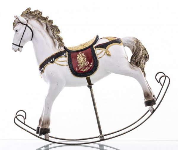 Figurka koń na biegunach dekoracja na święta figurka bożonarodzeniowa wzór 3