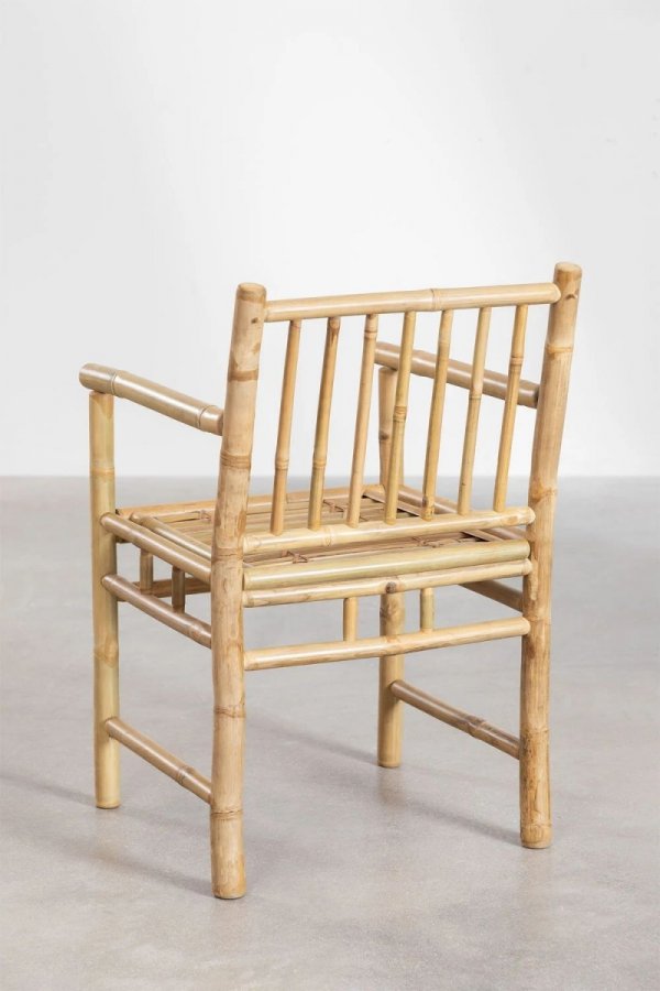 zestaw mebli do ogrodu stół 200x80 cm bambusowy i 8 krzeseł Xenia