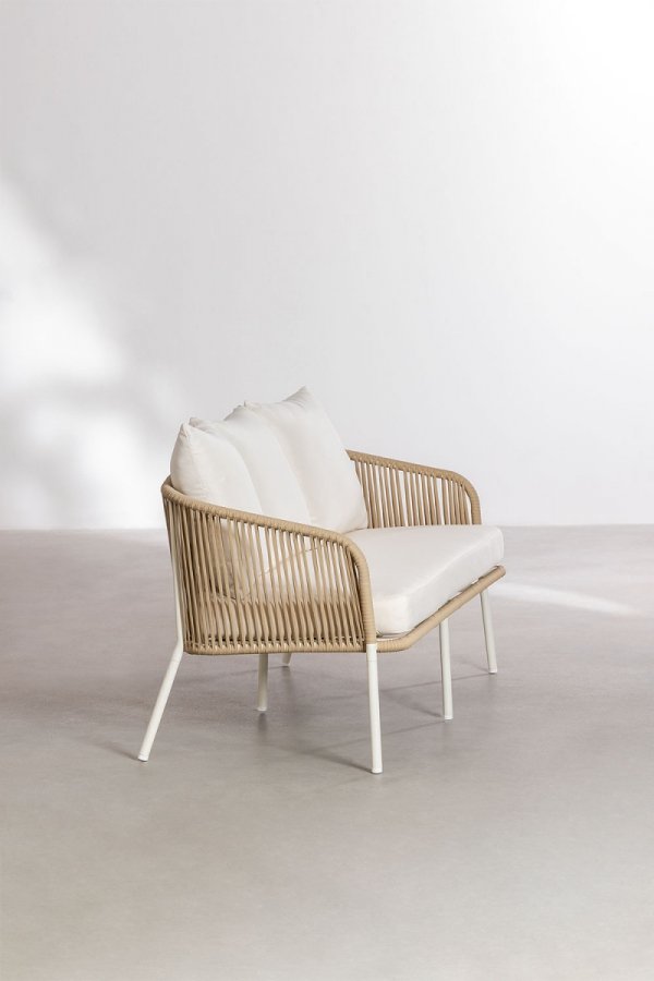 SKLUM meble ogrodowe w zestawie Ariza sofa, stolik i fotel ogrodowe meble komplet