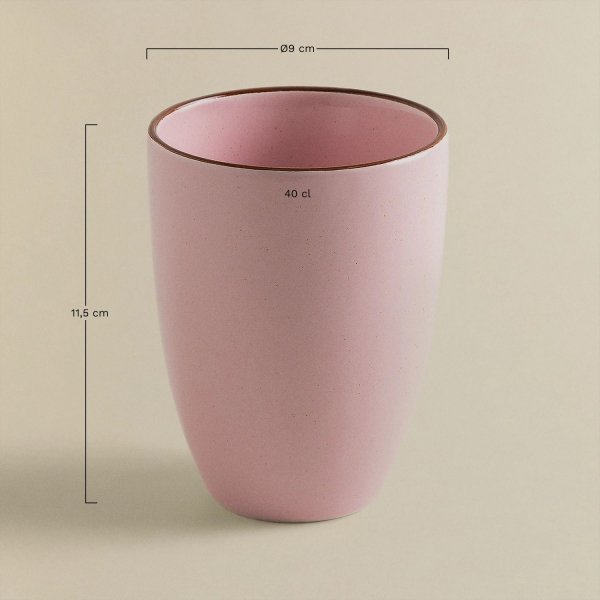 Zestaw 4 szklanek Bremen z porcelany o pastelowych kolorach i nieregularnym wzornictwie, idealny do boho aranżacji stołu
