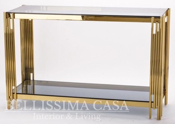 Ekskluzywna wyjątkowa konsola złota glamour art deco