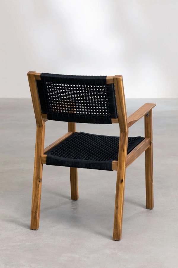 zestaw ogrodowy Terry stół rozkładany  (160-210x90 cm) + 6 krzeseł z drewna akacjowego