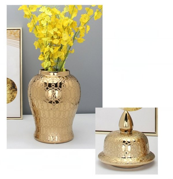 Waza ceramiczna chińska porcelana wazon z chińskiej porcelany na kwiaty do salonu wybierz kolor srebrny/złoty