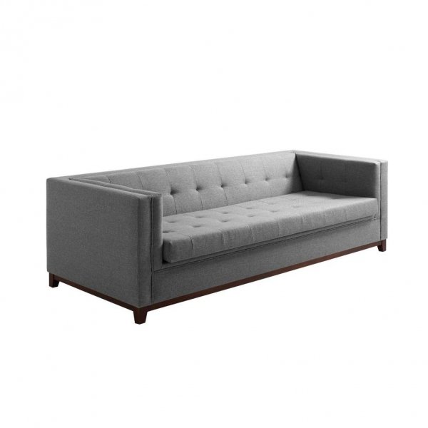 Elegancka kanapa sofa Sabine do salonu dla 3 osób w kolorze szarym