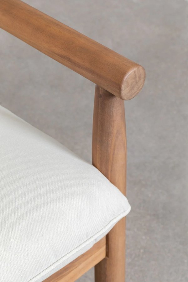 zestaw ogrodowy meble do ogrodu Alvin SKLUM komplet sofa, fotel i stolik z drewna akacjowego