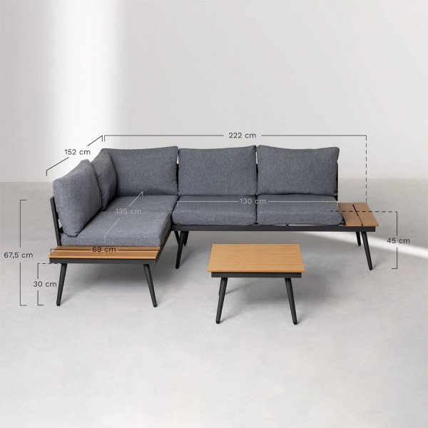 SKLUM zestaw-meble do ogrodu komplet mebli ogrodowych Nadia kremowy