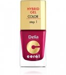 Delia Cosmetics Coral Hybrid Gel Emalia do paznokci nr 06 wiśniowy 11ml