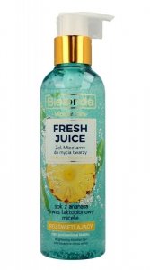 Bielenda Fresh Juice Żel micelarny rozświetlający z wodą cytrusową Ananas 190g