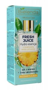 Bielenda Fresh Juice Hydro-esencja rozświetlająca z wodą cytrusową Ananas 110ml
