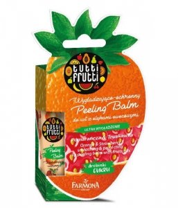 Farmona Tutti Frutti Balsam peelingujący do ust Pomarańcza & Truskawka  10g