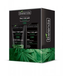 Bielenda Zestaw prezentowy Only for Men Cannabis (krem do twarzy 50ml+pasta do twarzy 3w1 150g)