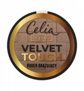Celia De Luxe Puder w kamieniu brązujący Velvet Touch  nr 105  9g