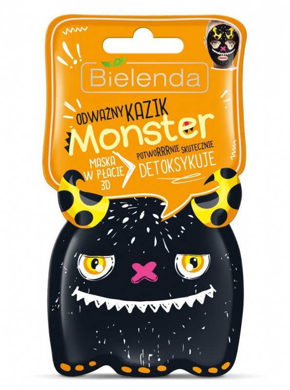 Bielenda Monster Maska w płacie 3D detoksykująca Odważny Kazik  1szt