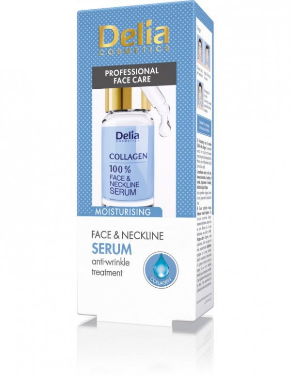 Delia Cosmetics 100% Serum do twarzy,szyi i dekoltu kolagen 10ml