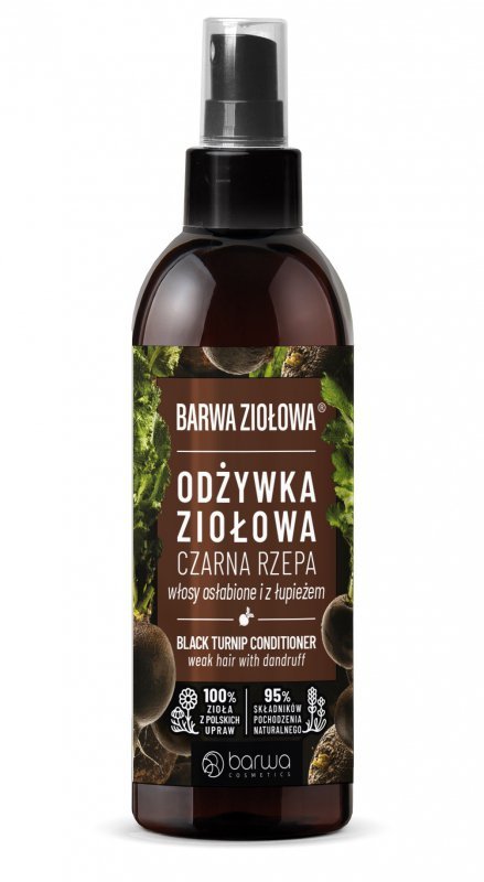 BARWA Ziołowa Odżywka do włosów Czarna Rzepa - włosy osłabione i  z łupieżem  250ml