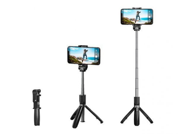 Natec Selfie stick tripod bezprzewodowy Alvito BT 4.0 Czarny
