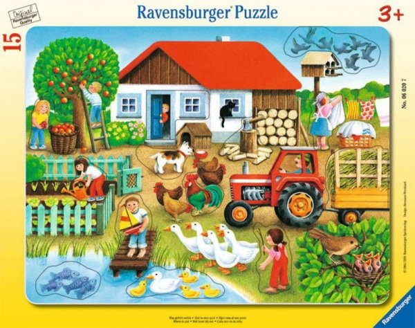 Ravensburger Polska Puzzle 15 elementów Co tu pasuje, Na wsi
