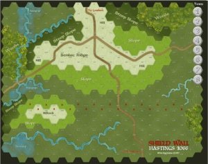 Shield Wall: Hastings 1066 canvas map 17 x 22