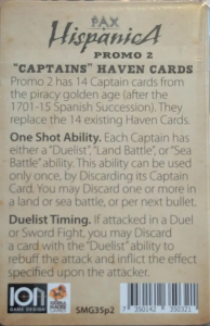 Pax Hispanica Game Promo Pack #2 - Captains Haven Cards 