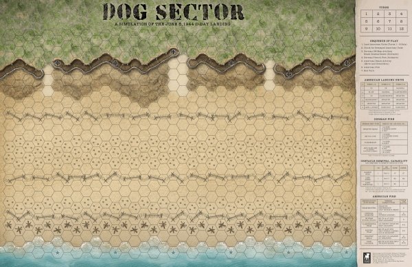 Dog Sector canvas map 22&quot; x 34&quot;