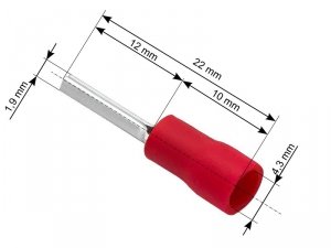 43-022# Konektor tulejkowy izolowany 1,9/22mm kabel 4,3mm