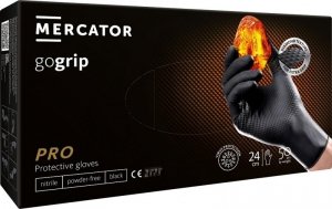 Rękawice nitrylowe czarne mercator gogrip black 50 sztuk rozmiar l