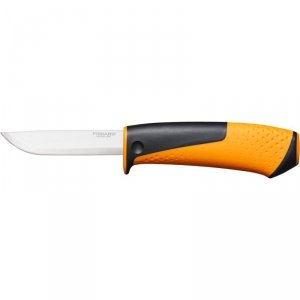 Nóż uniwersalny z ostrzałką 215mm (pomarańczowy) hardware