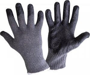 Rękawice lateks szaro-czarne l212510p, 12 par, 10,ce,lahti