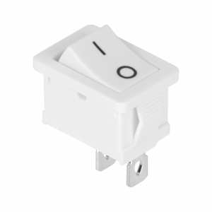 Złącze przełącznik prostokątny biały 6A 0-1