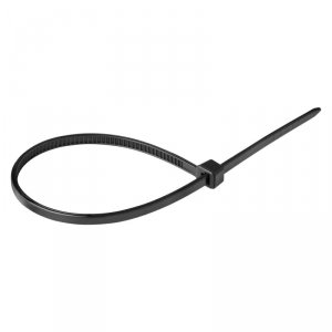 Opaska kablowa, kolor czarny, odporna na UV, szerokość 3,6mm, długość 300mm, 25 sztuk