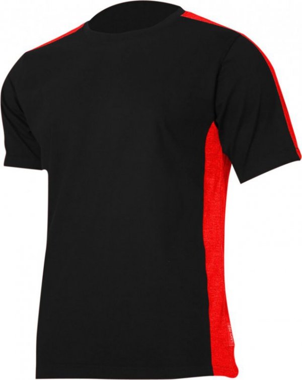 Koszulka t-shirt 180g/m2, czarno-czerw., "m", ce, lahti