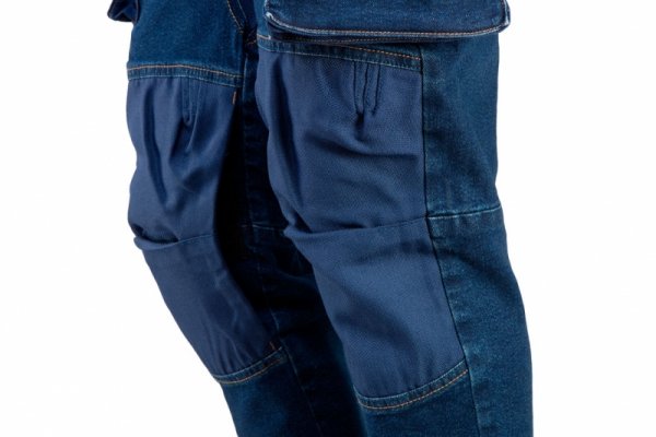 Spodnie robocze DENIM, wzmocnienia na kolanach, rozmiar XXL