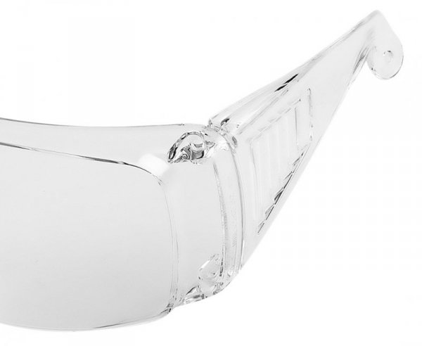 Okulary ochronne, białe soczewki, klasa odpornosci F