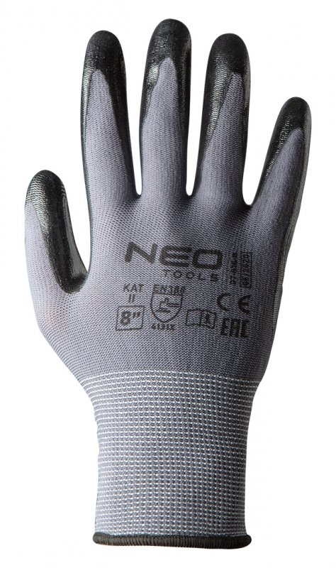 Rękawice robocze, nylon pokryty nitrylem, 4131X, rozmiar 9
