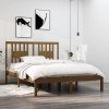 Rama łóżka, miodowy brąz, lite drewno sosnowe, 140 x 190 cm