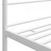 Rama łóżka z baldachimem, biała, metalowa, 200 x 200 cm