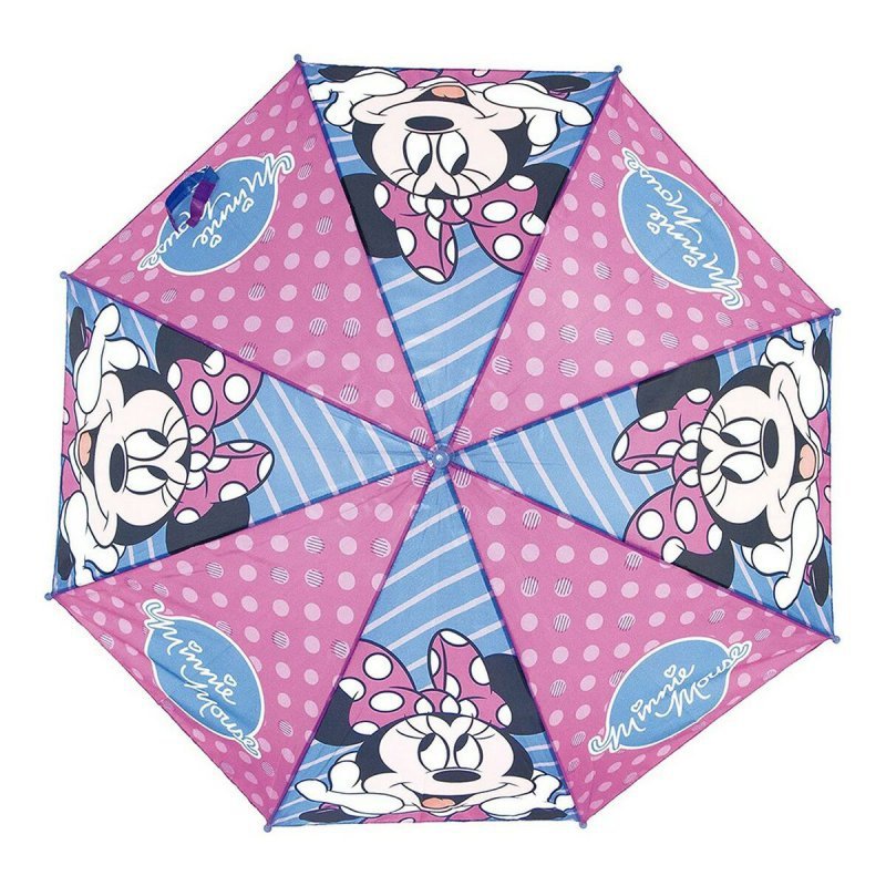 Parasol automatyczny Minnie Mouse Lucky Niebieski Różowy (Ø 84 cm)