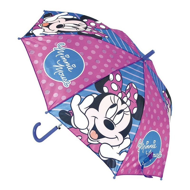 Parasol automatyczny Minnie Mouse Lucky Niebieski Różowy (Ø 84 cm)