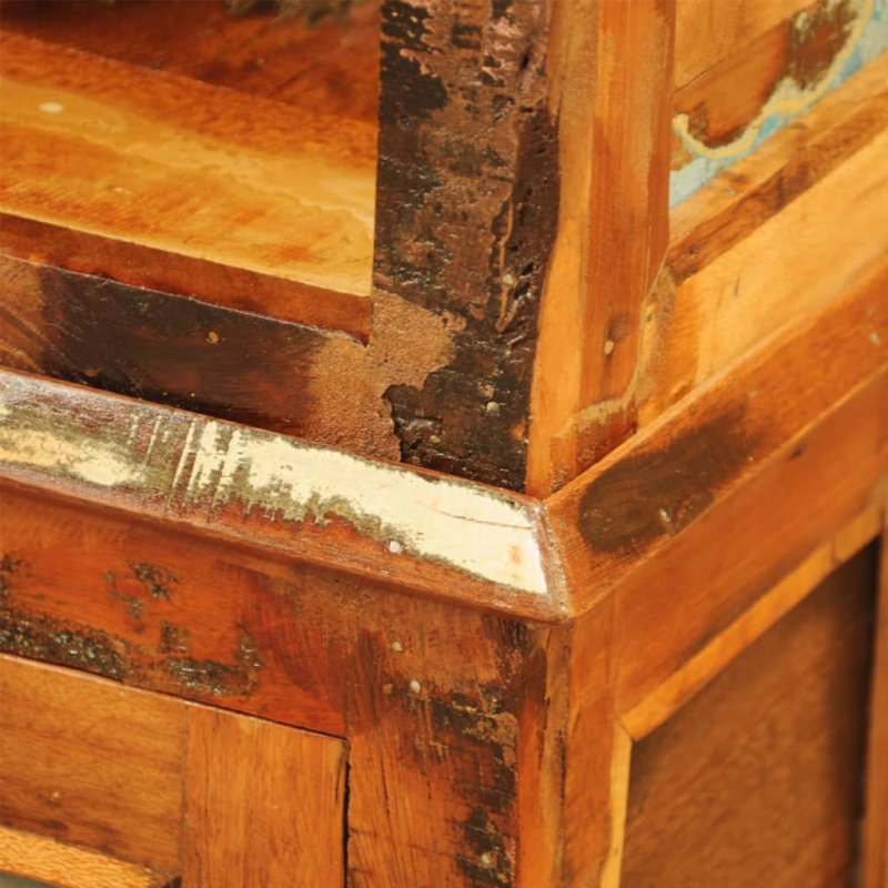 Regał na książki w stylu vintage, lite drewno odzyskane